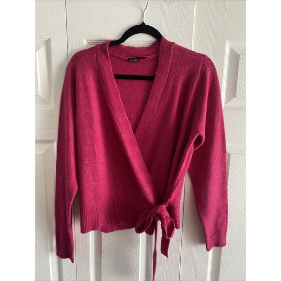 Esmara Womens Small Daman Wickle Pink Wrap Sweater Soft Cozy - Picture 1 of 10